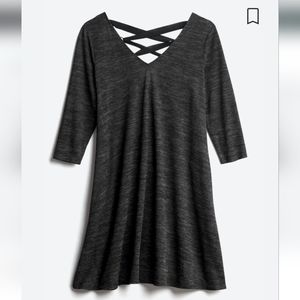 Gray dress with ribbon detail 2X by Fortune and Ivy